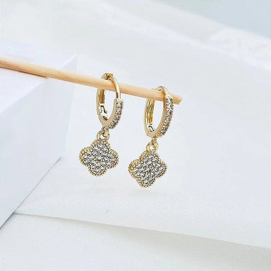 Brinco Trevo Virginia Folheado