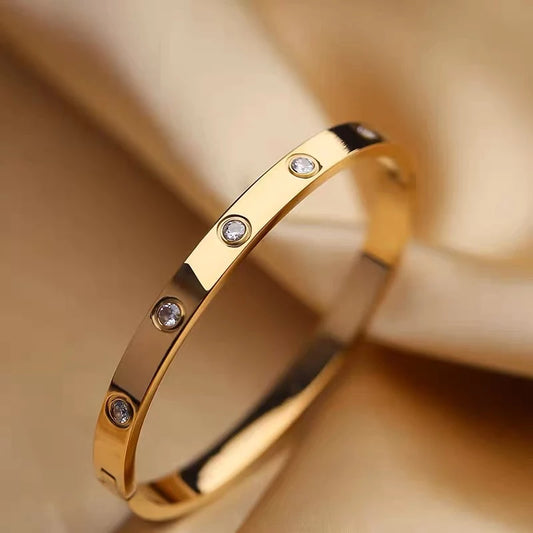 Bracelete Virginia Dourado Luxo