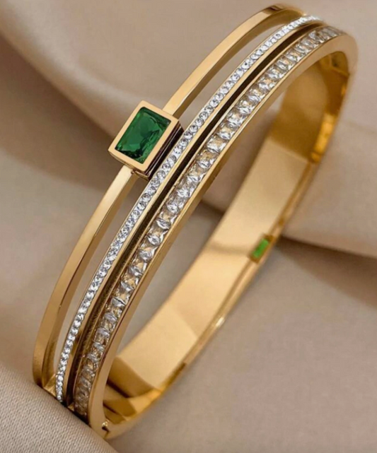 Bracelete Luxo Esmeralda