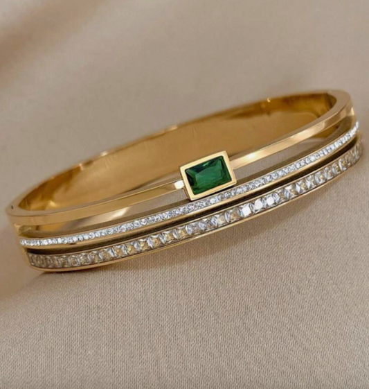 Bracelete Luxo Esmeralda