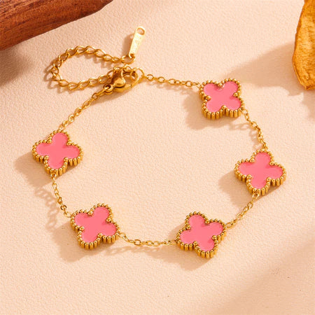 Pulseira Trevo Rose